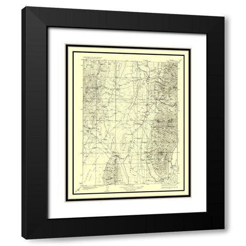 Jiggs Nevada Quad - USGS 1935 Black Modern Wood Framed Art Print with Double Matting by USGS