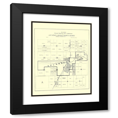 Las Vegas Nevada Homeowners - Williams 1905 Black Modern Wood Framed Art Print with Double Matting by Williams