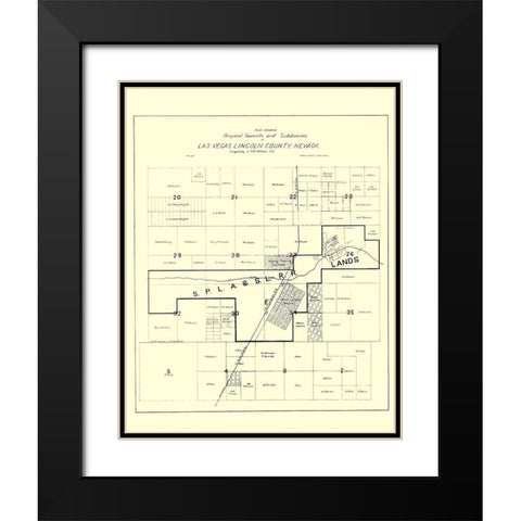 Las Vegas Nevada Homeowners - Williams 1905 Black Modern Wood Framed Art Print with Double Matting by Williams