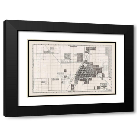 Las Vegas Nevada Landowner - Pioneer Title 1946 Black Modern Wood Framed Art Print with Double Matting by Pioneer Title