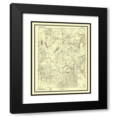 Long Valley Nevada Sheet - USGS 1894 Black Modern Wood Framed Art Print with Double Matting by USGS