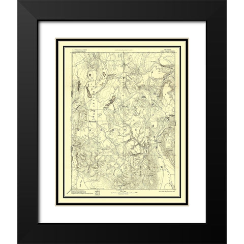 Long Valley Nevada Sheet - USGS 1894 Black Modern Wood Framed Art Print with Double Matting by USGS