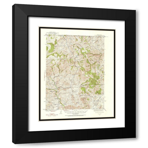 Mountain City Nevada Idaho Quad - USGS 1936 Black Modern Wood Framed Art Print with Double Matting by USGS
