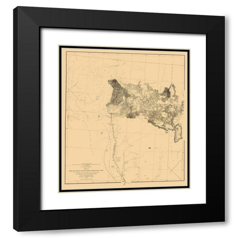 Mud Lakes Nevada California Geographical Black Modern Wood Framed Art Print with Double Matting by Davis