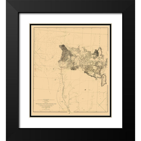 Mud Lakes Nevada California Geographical Black Modern Wood Framed Art Print with Double Matting by Davis