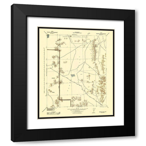 Penoyer Valley Nevada - US Army 1942 Black Modern Wood Framed Art Print with Double Matting by US Army