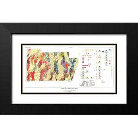Pershing County Nevada Mines - USGS 1961 Black Modern Wood Framed Art Print with Double Matting by USGS
