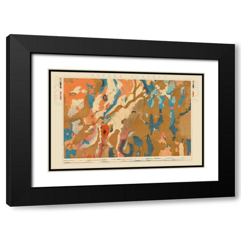 Nevada Plateau Nevada - King 1876 Black Modern Wood Framed Art Print with Double Matting by King
