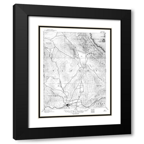 Reno Nevada Sheet - USGS 1889 Black Modern Wood Framed Art Print with Double Matting by USGS