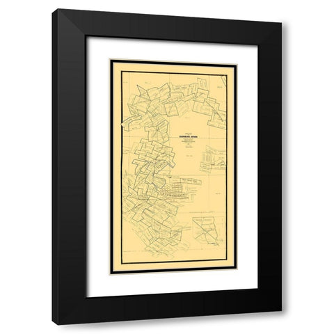 Searchlight Nevada - Cook 1906  Black Modern Wood Framed Art Print with Double Matting by Cook