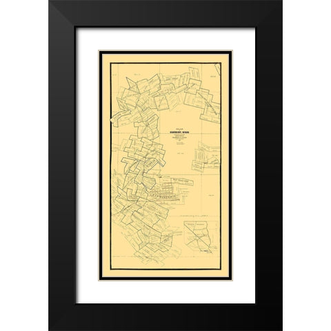 Searchlight Nevada - Cook 1906  Black Modern Wood Framed Art Print with Double Matting by Cook