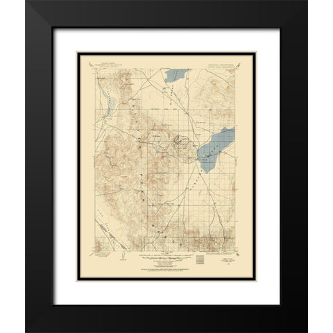 Silver Peak Nevada Quad - USGS 1900 Black Modern Wood Framed Art Print with Double Matting by USGS
