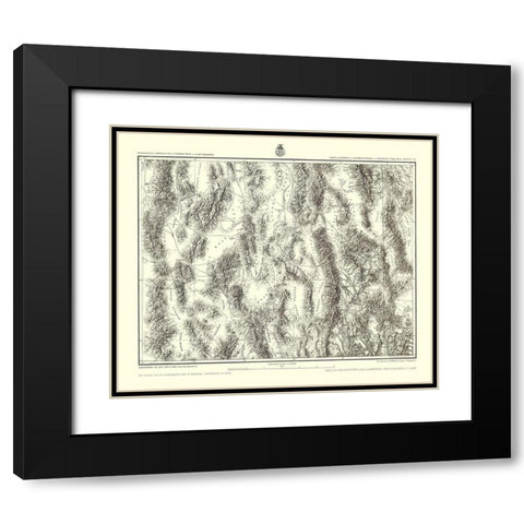 Southeastern Nevada Southern Utah Sheet Black Modern Wood Framed Art Print with Double Matting by US Army