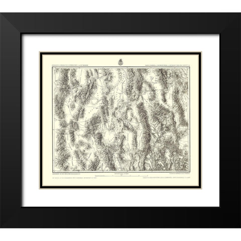 Southeastern Nevada Southern Utah Sheet Black Modern Wood Framed Art Print with Double Matting by US Army