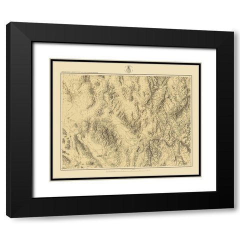 Southeastern Nevada Soutwest Utah Sheet Black Modern Wood Framed Art Print with Double Matting by US Army