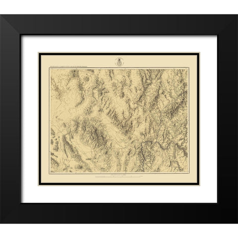 Southeastern Nevada Soutwest Utah Sheet Black Modern Wood Framed Art Print with Double Matting by US Army