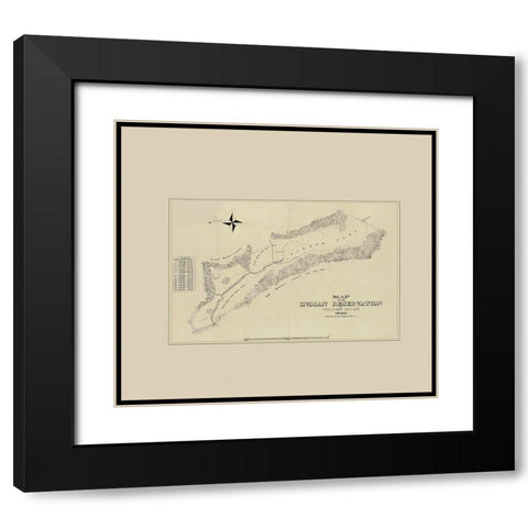 Walker River Indian Reservation Nevada Black Modern Wood Framed Art Print with Double Matting by Melroe