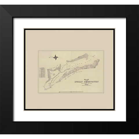 Walker River Indian Reservation Nevada Black Modern Wood Framed Art Print with Double Matting by Melroe