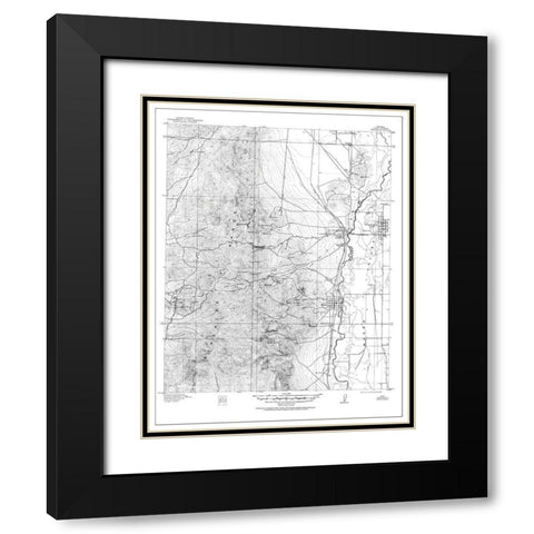 Yerington District Nevada - USGS 1915 Black Modern Wood Framed Art Print with Double Matting by USGS