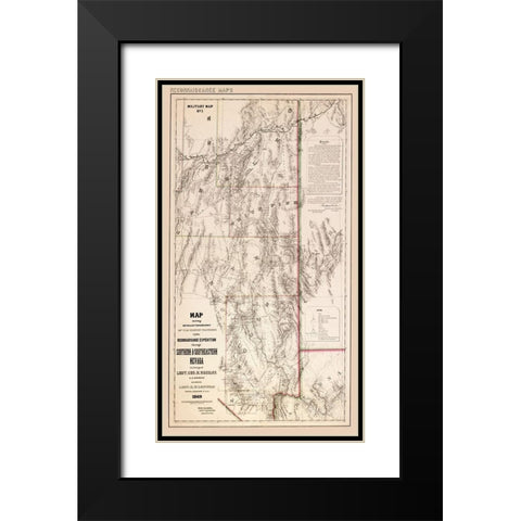 Nevada Southern Nevada - Hamel 1869 Black Modern Wood Framed Art Print with Double Matting by Hamel