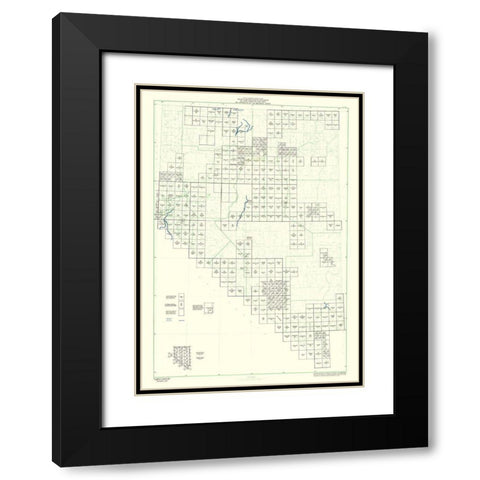 Nevada - USGS 1967 Black Modern Wood Framed Art Print with Double Matting by USGS