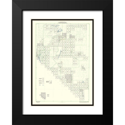 Nevada - USGS 1967 Black Modern Wood Framed Art Print with Double Matting by USGS