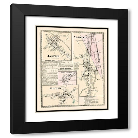 Jasper, Almond, Townsville, Howard New York Black Modern Wood Framed Art Print with Double Matting by Beers