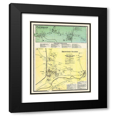 Brewster Station, Patterson New York Black Modern Wood Framed Art Print with Double Matting by Robinson