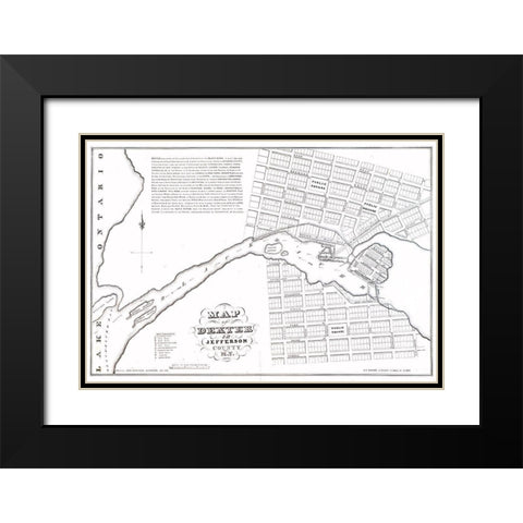 Dexter New York - Denison 1836  Black Modern Wood Framed Art Print with Double Matting by Denison