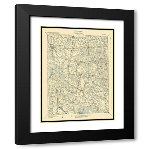 Mexico New York Quad - USGS 1905 Black Modern Wood Framed Art Print with Double Matting by USGS