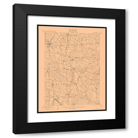 Mexico New York Quad - USGS 1905 Black Modern Wood Framed Art Print with Double Matting by USGS