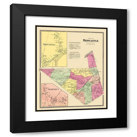 Newcastle, Chappaqua New York Landowner Black Modern Wood Framed Art Print with Double Matting by Beers