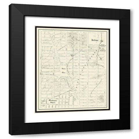 New York, Old Farms New York Landowner - Cooke Black Modern Wood Framed Art Print with Double Matting by Cooke