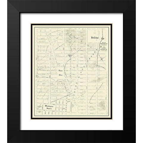 New York, Old Farms New York Landowner - Cooke Black Modern Wood Framed Art Print with Double Matting by Cooke