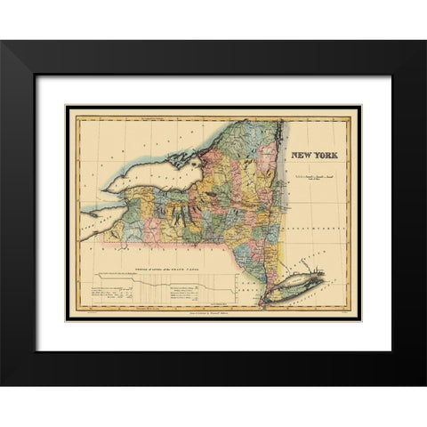 New York - Lucas 1823 Black Modern Wood Framed Art Print with Double Matting by Lucas