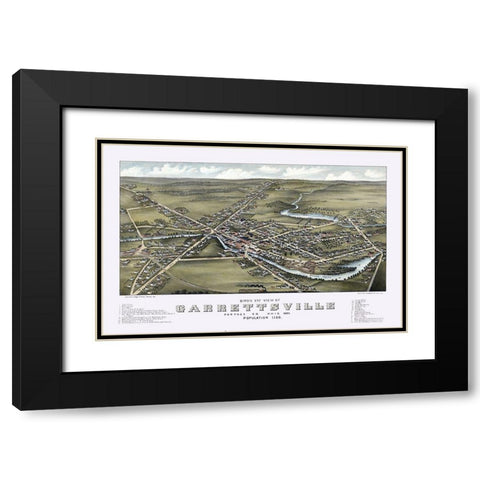 Garrettsville Ohio - Stoner 1883  Black Modern Wood Framed Art Print with Double Matting by Stoner