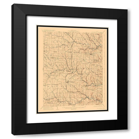 St Clairsville Ohio Quad - USGS 1905 Black Modern Wood Framed Art Print with Double Matting by USGS