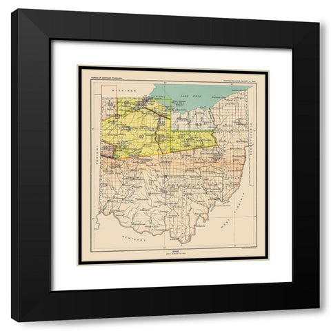 Ohio Indian Cessation - USGPO 1899 Black Modern Wood Framed Art Print with Double Matting by USGPO