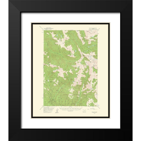 Eagle Cap Oregon Quad - USGS 1961 Black Modern Wood Framed Art Print with Double Matting by USGS