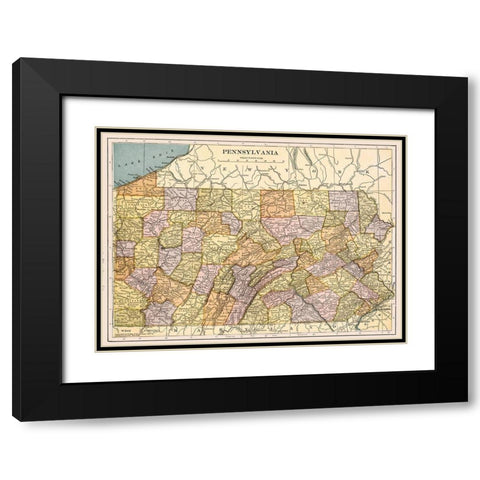 Pennsylvania - Hammond 1903  Black Modern Wood Framed Art Print with Double Matting by Hammond