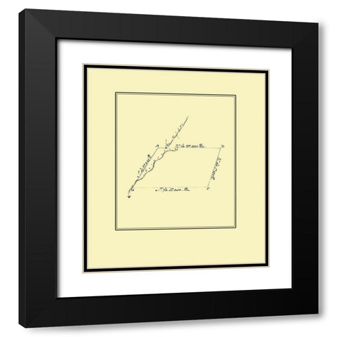 Frederick County Virgina - 1750 Black Modern Wood Framed Art Print with Double Matting by Unknown