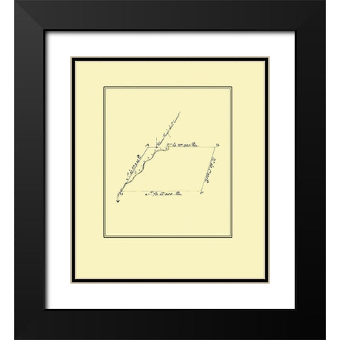 Frederick County Virgina - 1750 Black Modern Wood Framed Art Print with Double Matting by Unknown