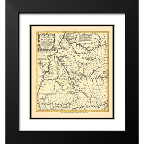Kentucky - Filson 1784 Black Modern Wood Framed Art Print with Double Matting by Filson