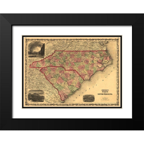 South Carolina - Browning 1861  Black Modern Wood Framed Art Print with Double Matting by Browning