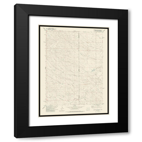 Coffee Flats South Dakota Quad - USGS 1978 Black Modern Wood Framed Art Print with Double Matting by USGS