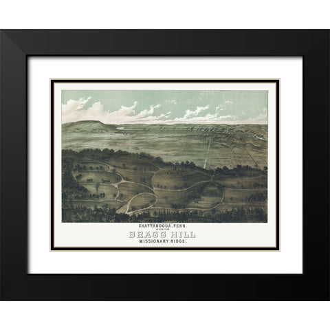 Chattanooga Tennessee - Anderson 1887  Black Modern Wood Framed Art Print with Double Matting by Anderson