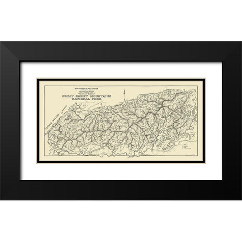 Great Smoky Mountain National Park Black Modern Wood Framed Art Print with Double Matting by Unknown