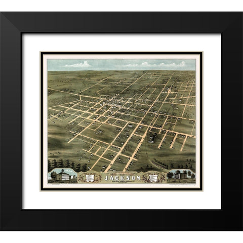 Jackson Tennessee - Ruger 1870  Black Modern Wood Framed Art Print with Double Matting by Ruger