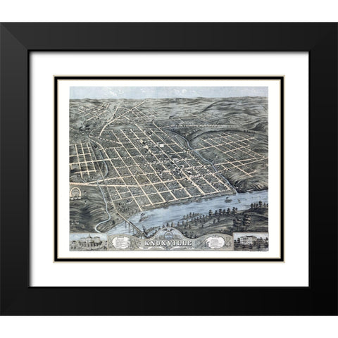 Knoxville Tennessee - Merchant 1871  Black Modern Wood Framed Art Print with Double Matting by Merchant