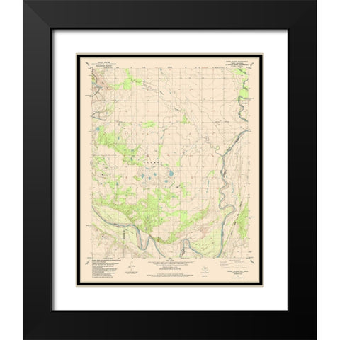 Ayers Island Texas Quad - USGS 1985 Black Modern Wood Framed Art Print with Double Matting by USGS